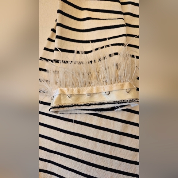 Talbots Feather Cuff Bateau Neck Tee - Picture 5 of 5